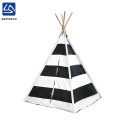 2018 bulk durable black and white stripes kids teepee tent